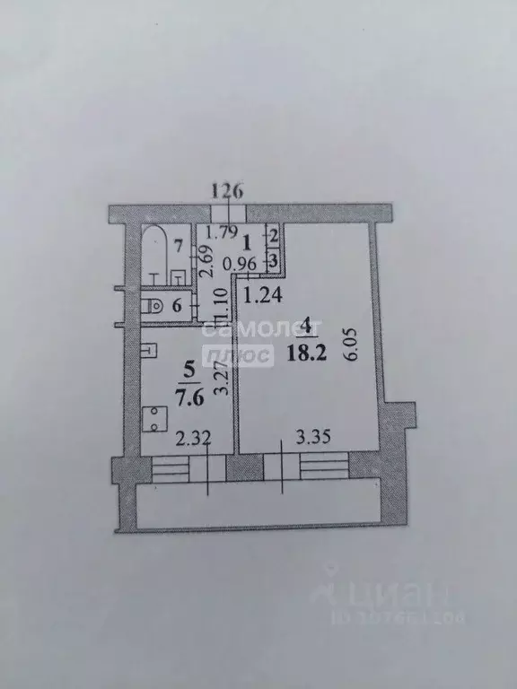 1-к кв. Липецкая область, Липецк ул. М. Горького, 17 (33.8 м) - Фото 2