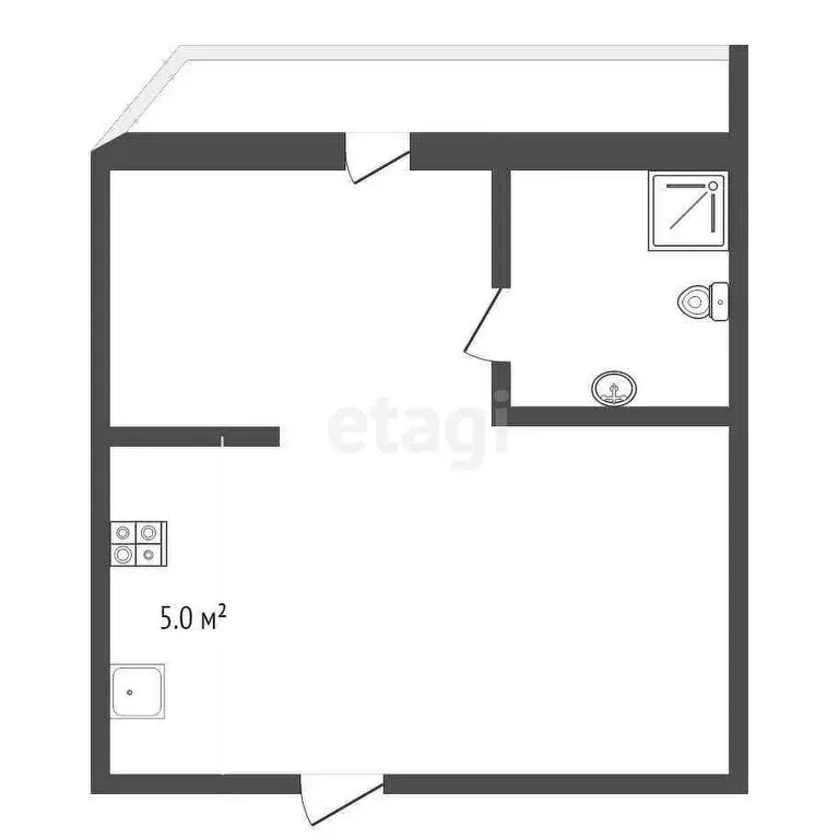 Квартира-студия: Севастополь, улица Адмирала Фадеева, 48 (28 м) - Фото 0