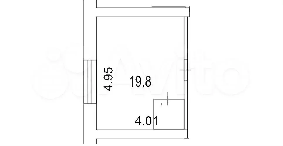 Апартаменты-студия, 19,8 м, 1/6 эт. - Фото 0