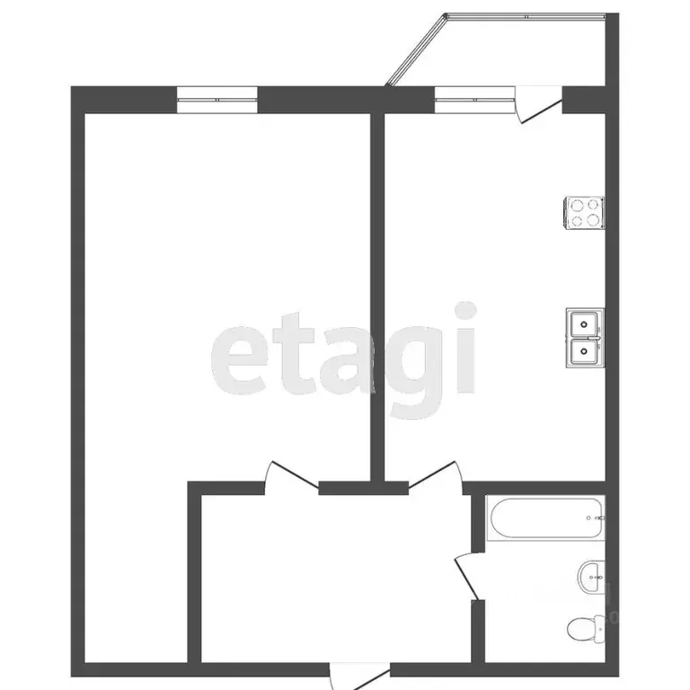 1-к кв. Тюменская область, Тюмень Харьковская ул., 85а (34.1 м) - Фото 0