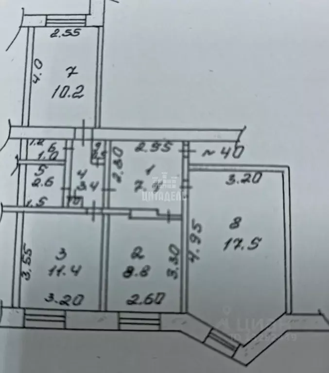 3-к кв. Липецкая область, Елец Юбилейная ул., 25 (63.0 м) - Фото 2