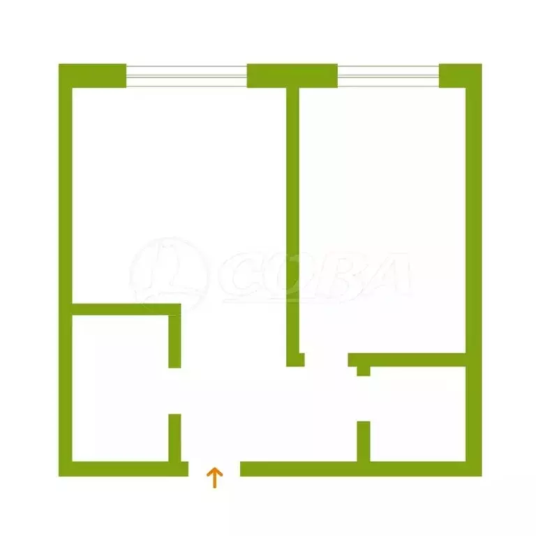 1-комнатная квартира: Тюмень, Кремлёвская улица, 95 (41.2 м) - Фото 1