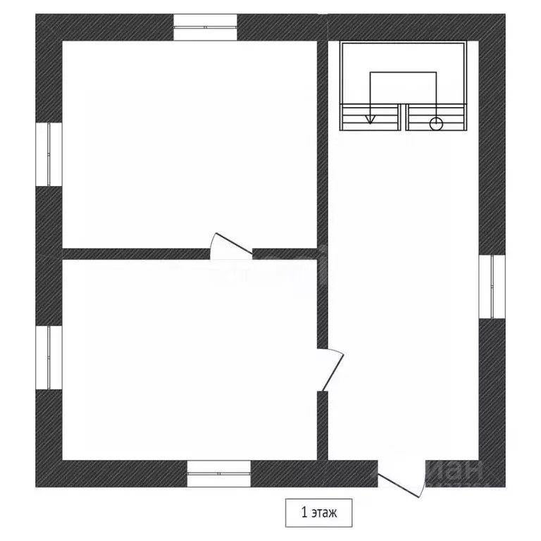 Комната Курганская область, Курган Половинская ул., 8Б (17.6 м) - Фото 2
