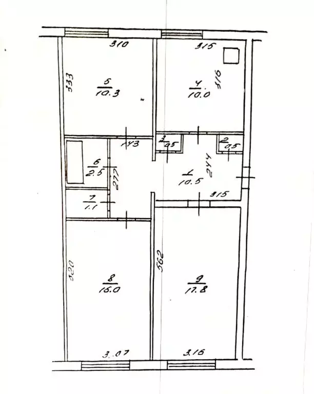 3-комнатная квартира: Чита, улица Нечаева, 115 (69 м) - Фото 1