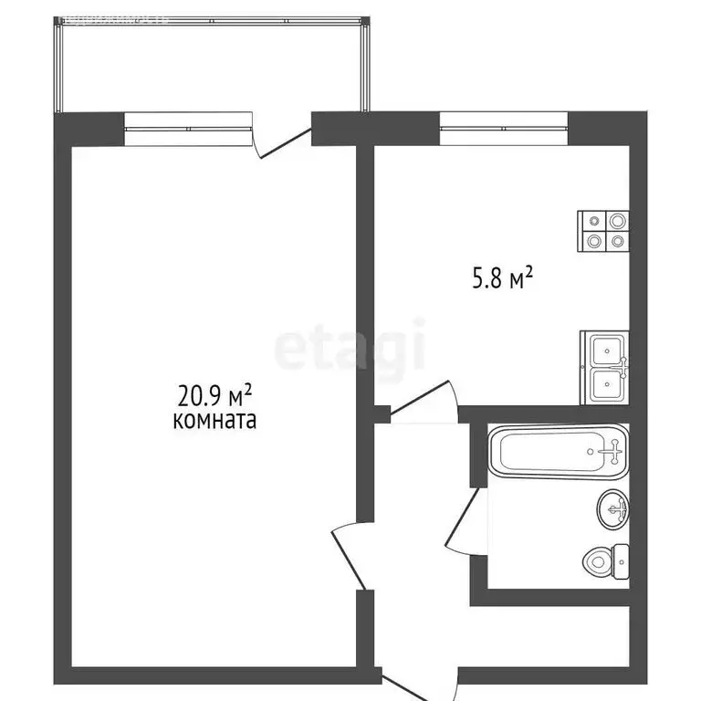1-комнатная квартира: Тольятти, улица Ворошилова, 29 (36.8 м) - Фото 0
