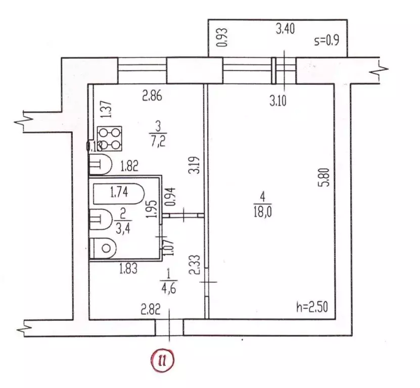 1-к кв. Брянская область, Жуковка Футбольная ул., 14 (33.2 м) - Фото 1