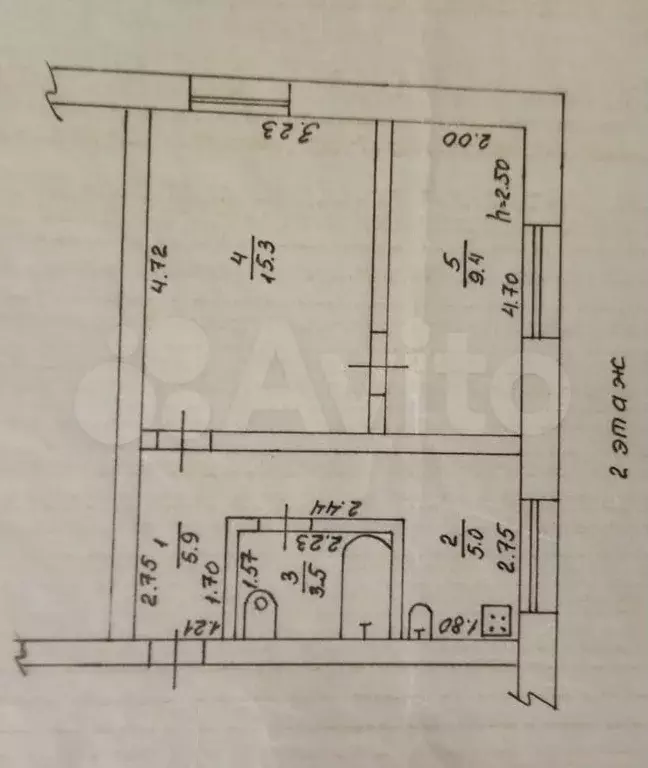 2-к. квартира, 40 м, 2/2 эт. - Фото 0