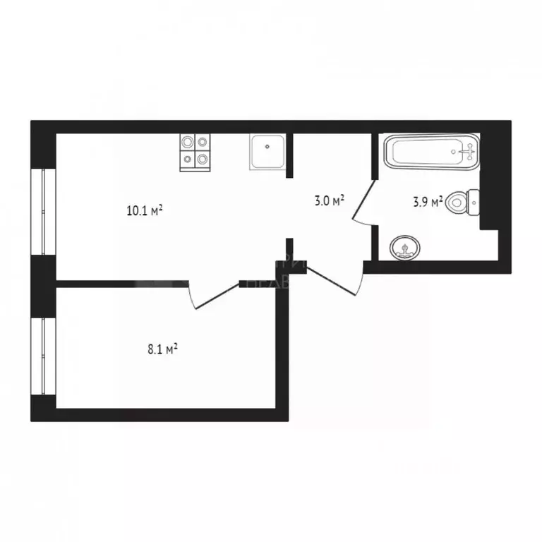 1-к кв. Тюменская область, Тюмень Новгородская ул., 9Б (26.0 м) - Фото 2