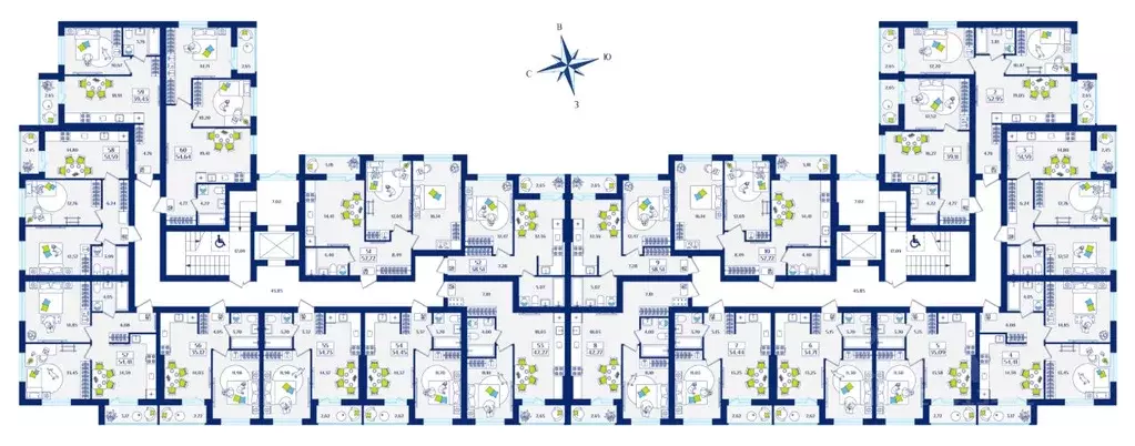 2-к кв. Калининградская область, Зеленоградск  (51.59 м) - Фото 2