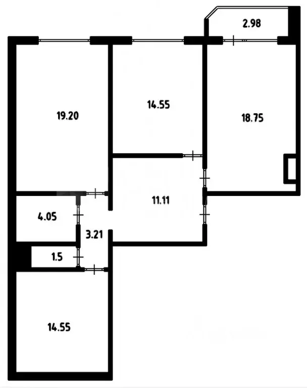 3-к кв. Тюменская область, Тюмень ул. Александра Митинского, 3 (86.7 ... - Фото 2