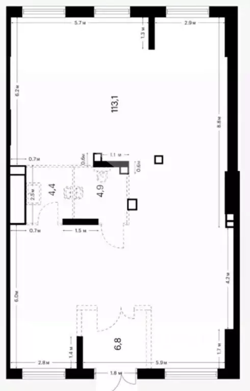 Торговая площадь в Москва, Москва, Зеленоград 22-й мкр, 6.1 (129 м) - Фото 2