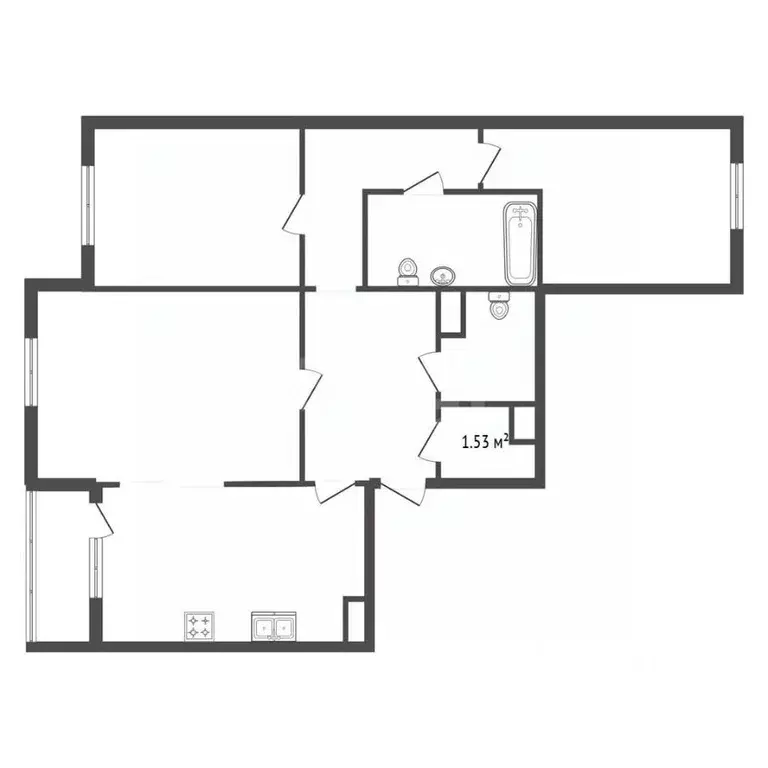 3-к кв. Санкт-Петербург пос. Парголово, ул. Николая Рубцова, 12к1 ... - Фото 2