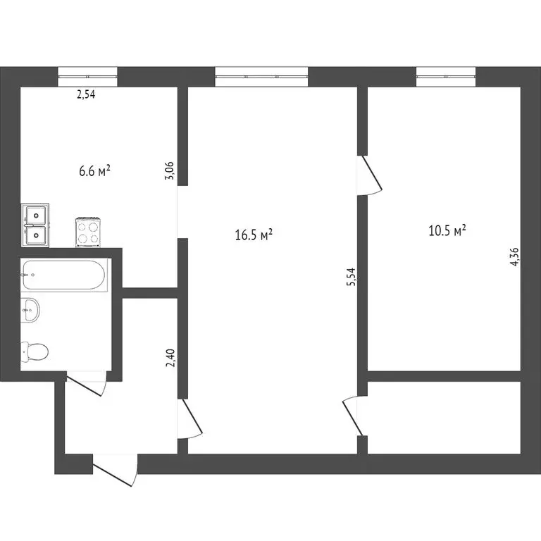 2-комнатная квартира: Вологда, улица Некрасова, 13 (41.8 м) - Фото 0