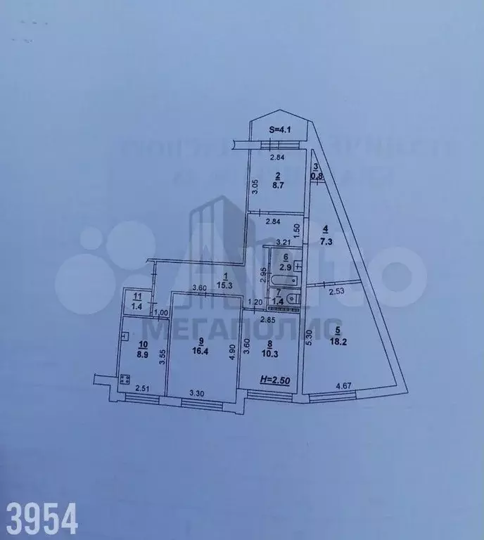 4-к. квартира, 91,6 м, 7/9 эт. - Фото 0