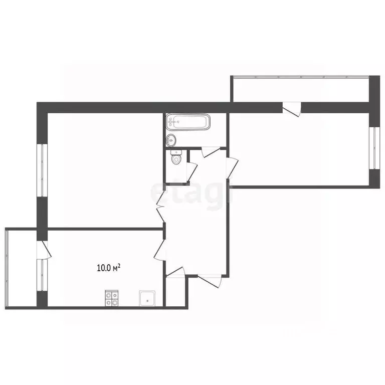 2-к кв. Костромская область, Кострома Индустриальная ул., 27 (60.0 м) - Фото 2
