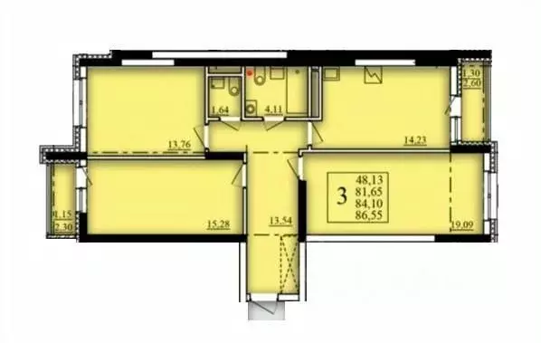 3-к кв. Башкортостан, Уфа Затон-Восточный жилрайон, Паруса жилой ... - Фото 1
