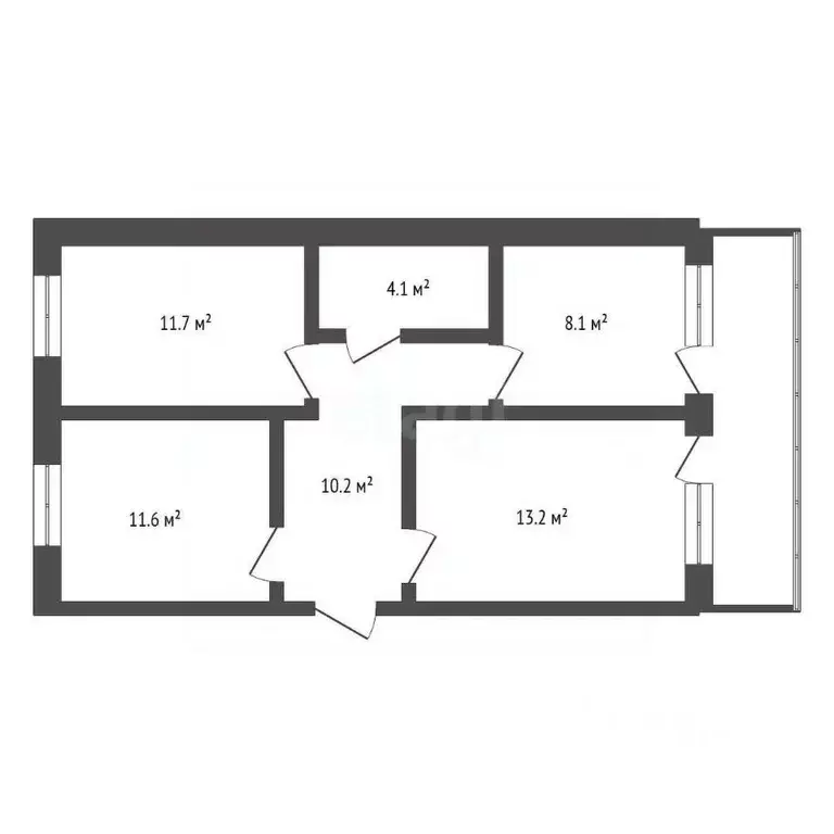 3-к кв. Нижегородская область, Балахна ул. Пирогова, 1/2 (58.9 м) - Фото 2
