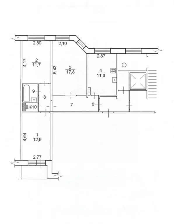 3-к кв. Ханты-Мансийский АО, Нижневартовск Ханты-Мансийская ул., 11 ... - Фото 1