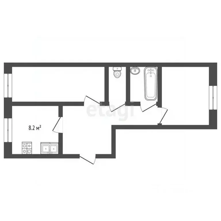 2-к кв. Воронежская область, Поворино Советская ул., 40 (50.5 м) - Фото 2
