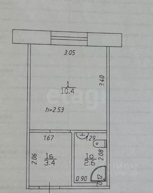 Студия Татарстан, Казань ул. Четаева, 13к1 (16.6 м) - Фото 1