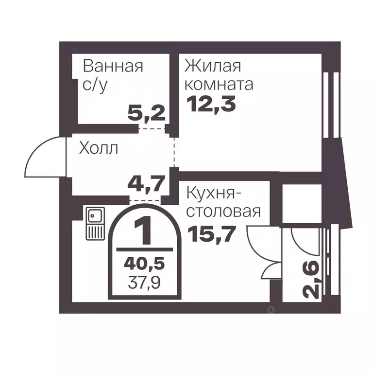 1-к кв. Челябинская область, Челябинск просп. Ленина, 19В (37.9 м) - Фото 0
