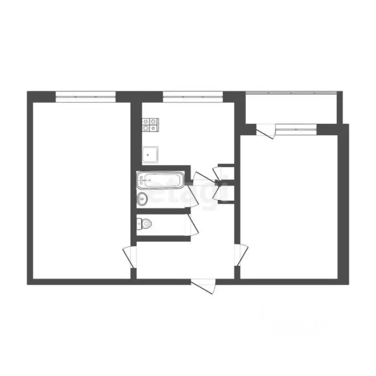 2-к кв. Мордовия, Саранск ул. Веселовского, 37 (47.2 м) - Фото 1