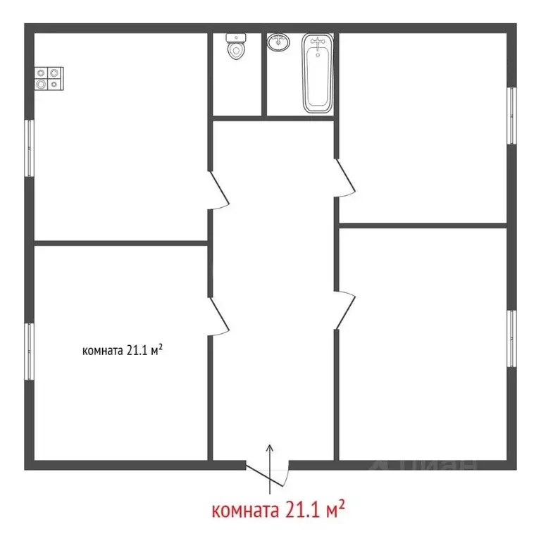 Комната Свердловская область, Екатеринбург ул. Уральских Рабочих, 50А ... - Фото 1