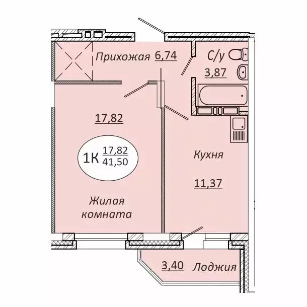 1-комнатная квартира: новосибирск, коммунстроевская улица, 146 (41.5 . - Фото 0