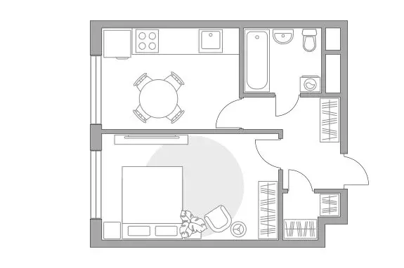 1-комнатная квартира: Одинцовский городской округ, территориальное ... - Фото 1