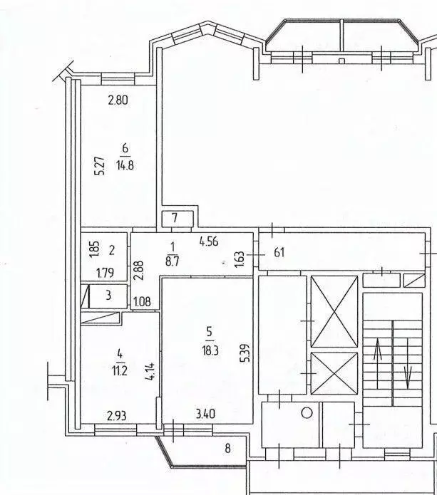 Квартира, 2 комнаты, 58.4 м - Фото 1