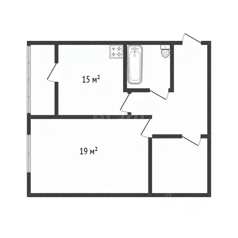 1-к кв. Белгородская область, Белгород ул. Есенина, 9к1 (46.6 м) - Фото 2