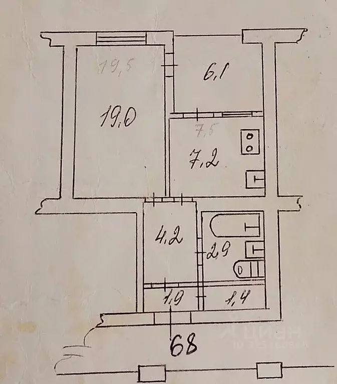1-к кв. Севастополь просп. Победы, 84 (42.7 м) - Фото 1