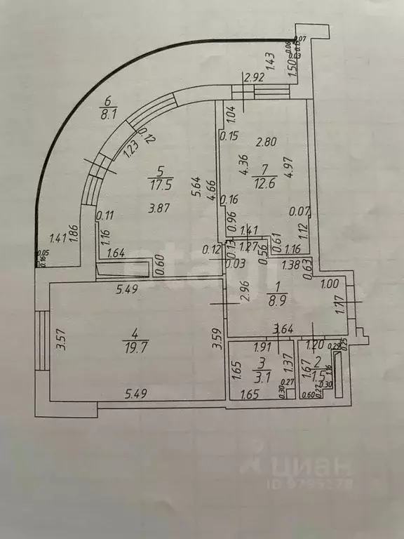 2-к кв. Татарстан, Казань ул. Юлиуса Фучика, 88 (63.3 м) - Фото 1