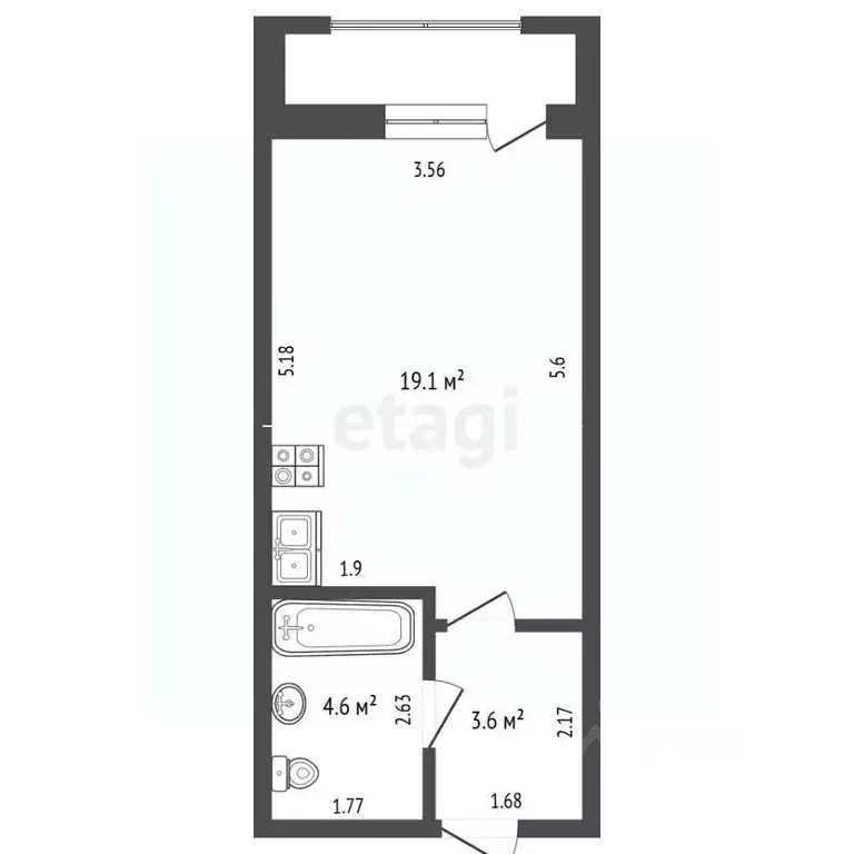 Студия Мордовия, Саранск ул. Анны Лусс, 7В (30.2 м) - Фото 2