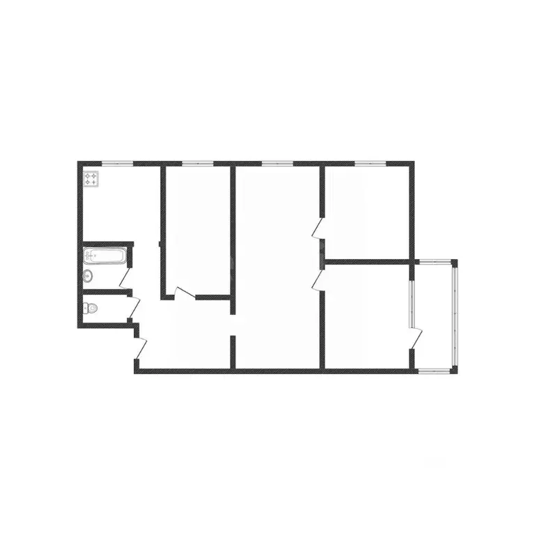 4-к кв. Белгородская область, Строитель Яковлевский городской округ, ... - Фото 1