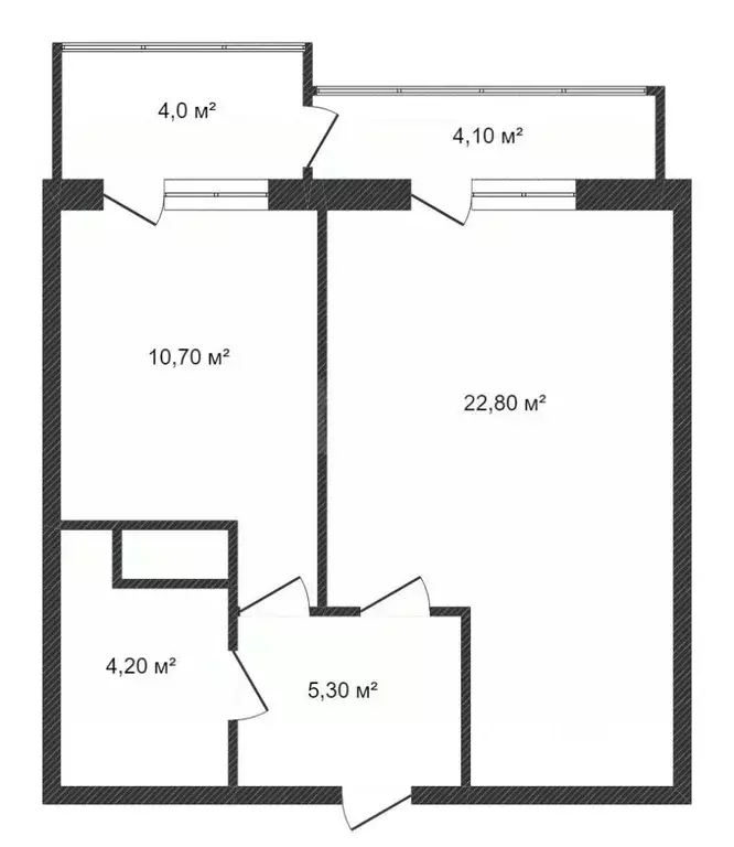 1-к кв. Тюменская область, Тюмень ул. Ю.-Р.Г. Эрвье, 30к1 (43.8 м) - Фото 2