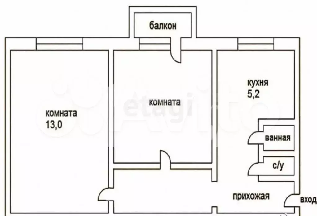 1-к. квартира, 41,3 м, 10/10 эт. - Фото 0