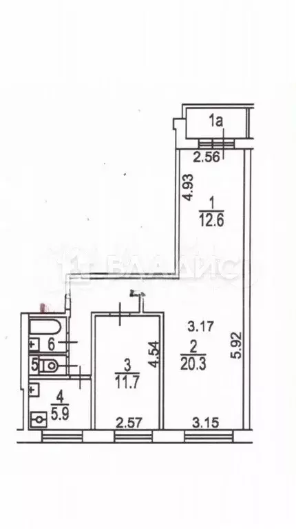 3-к. квартира, 58,5 м, 7/9 эт. - Фото 0