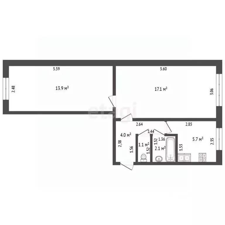 2-к кв. Алтайский край, Первомайский район, с. Санниково, Центральный ... - Фото 2
