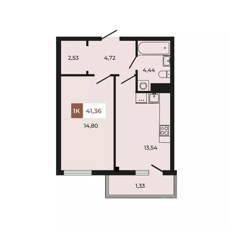 1-к кв. Ростовская область, Аксайский район, Щепкинское с/пос, пос. ... - Фото 1