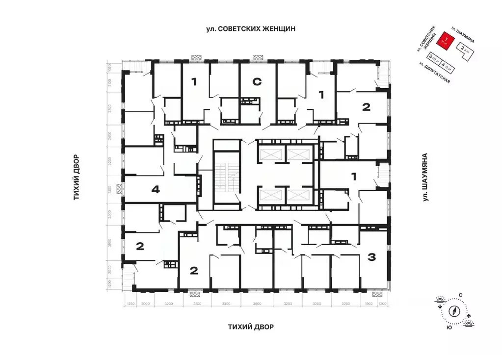 4-к кв. Свердловская область, Екатеринбург ул. Шаумяна, 11 (98.31 м) - Фото 2