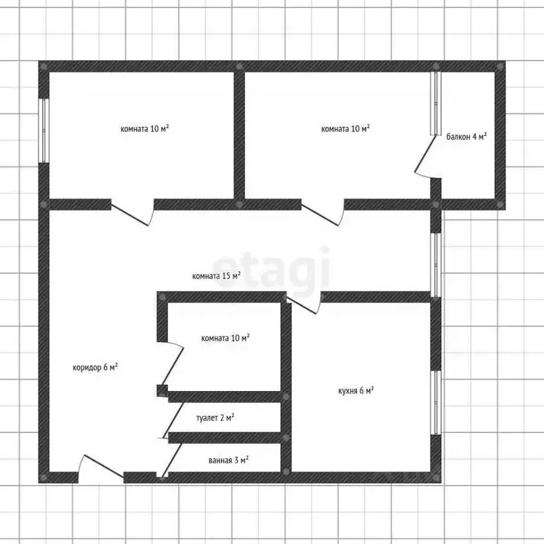 4-к кв. Адыгея, Майкоп ул. Димитрова, 23 (61.1 м) - Фото 1