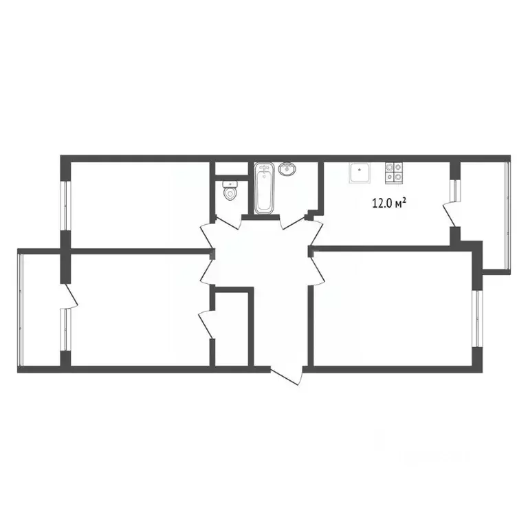 3-к кв. Крым, Феодосия пер. Индустриальный, 4к3 (76.3 м) - Фото 2