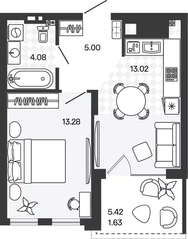 1-к кв. Калининградская область, Гурьевский муниципальный округ, пос. ... - Фото 1