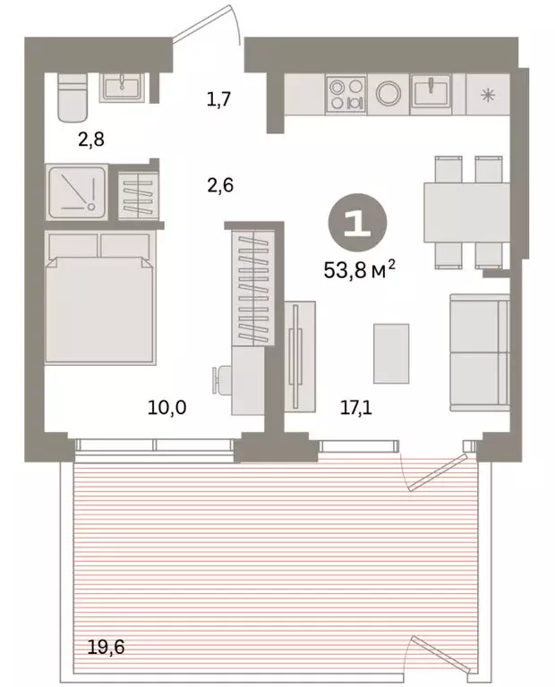 1-комнатная квартира: Екатеринбург, жилой район Сортировочный, ... - Фото 2