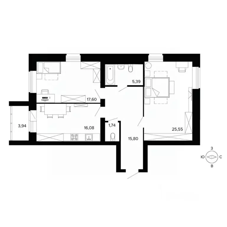 2-к кв. Свердловская область, Березовский ул. Победы, 9 (86.1 м) - Фото 2