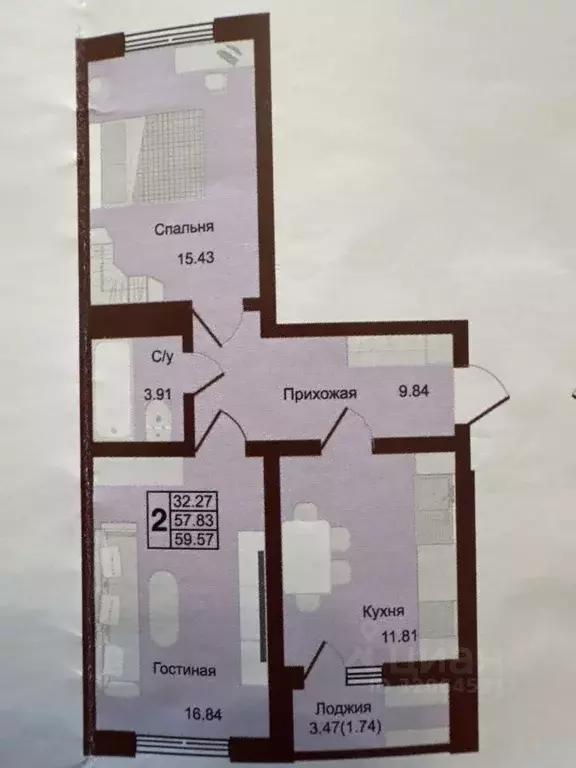 2-к кв. Оренбургская область, Оренбург Красный городок мкр, ул. ... - Фото 2