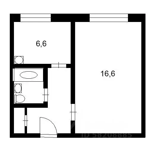 1-к кв. Удмуртия, Ижевск Заречное ш., 41 (30.0 м) - Фото 1