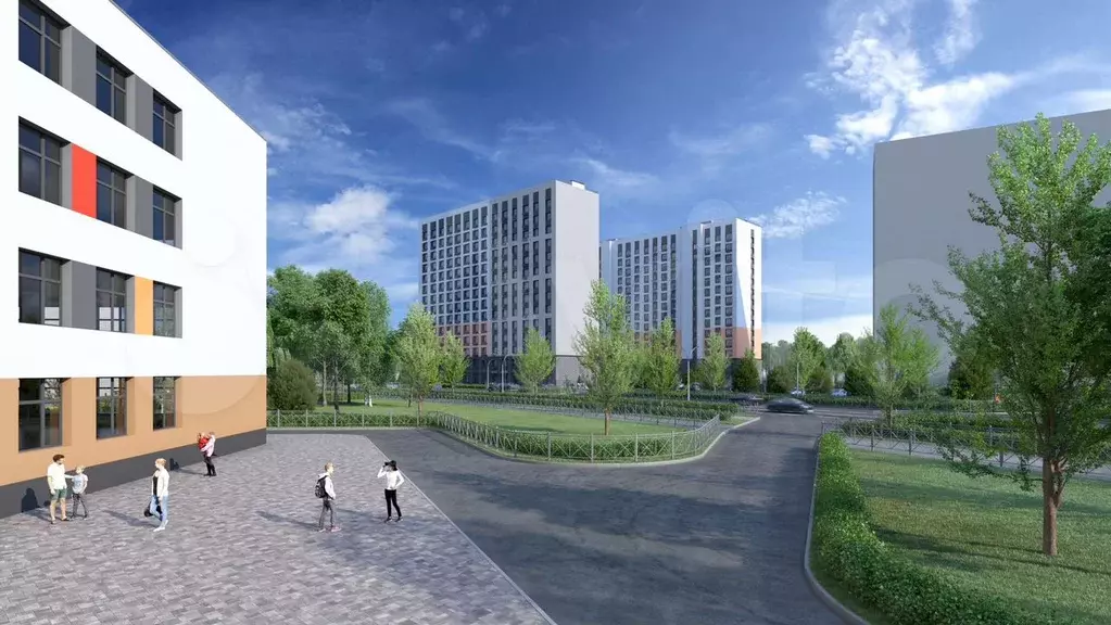 Квартира-студия, 33,4 м, 5/14 эт. - Фото 1