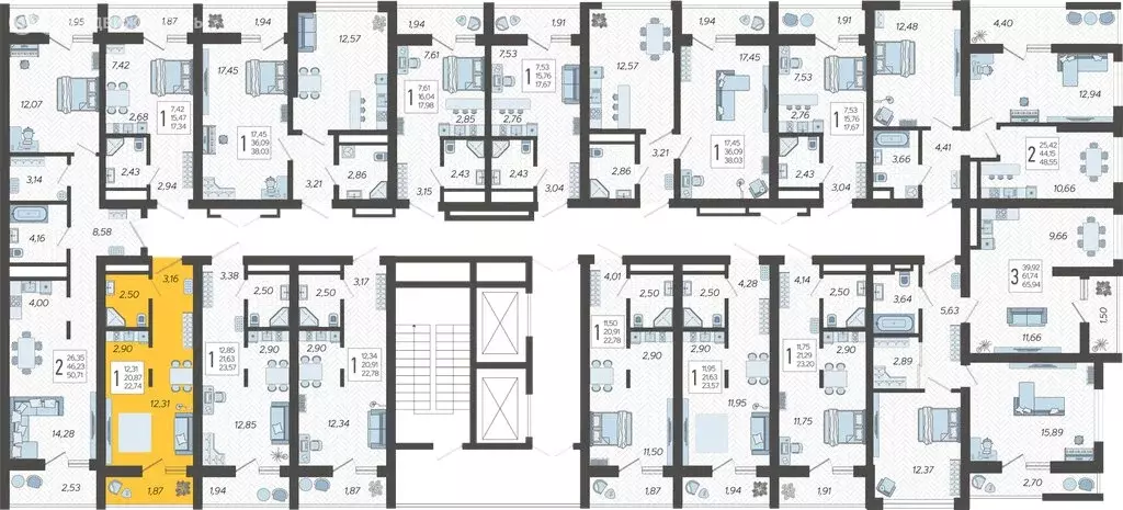 Квартира-студия: Сочи, жилой комплекс Кислород, 9 (22.74 м) - Фото 1